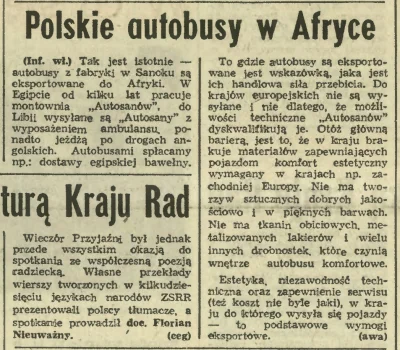 funthomas - Pomyśleć, że kiedyś naszymi autobusami spłacaliśmy egipską bawełnę ;)
Dz...