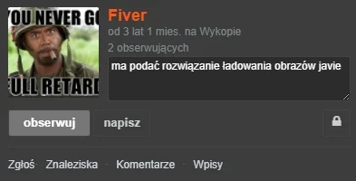 elloMadafaka - @Fiver: szkoda ( ͡° ʖ̯ ͡°)
btw XD wiesz tak człowiek pomaga czasami, ...