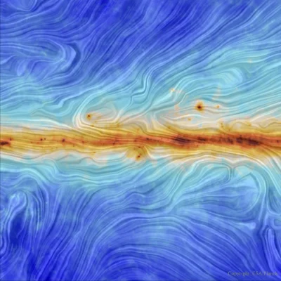 r.....7 - Astronomiczne zdjęcie dnia, prezentujące pole magnetyczne naszej galaktyki....