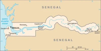 bastex - Nigdy nie zwróciłem uwagi, że Gambia ma tak dziwny kształt.