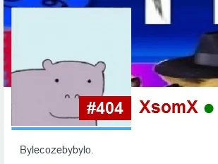 XsomX - user not found 
#ranking