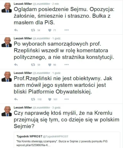 Merytoryczny2 - Miller dzisiaj wyjątkowo celnie. 
#polityka #miller #4konserwy