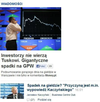 tomahs - Money.pl VS Gazeta.pl Runda 1. 

#gielda #polityka #tusk #kaczynski #emerytu...