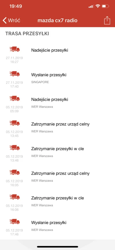 LASOWKA - @AliPaczka: dzięki mam teraz tak , co to znaczy ze paczka idzie dalej ?