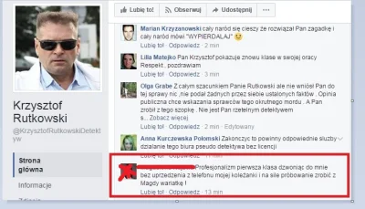 h.....e - Ciekawy komentarz na FB, ciekawy bo od osoby która wydaję się potwierdzoną ...