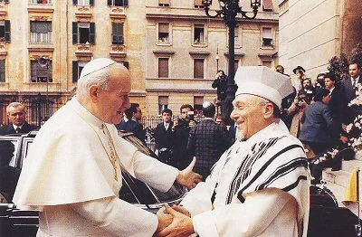 mysliwy - Papież Jan Paweł II był pierwszym papieżem który odwiedził żydowską synagog...