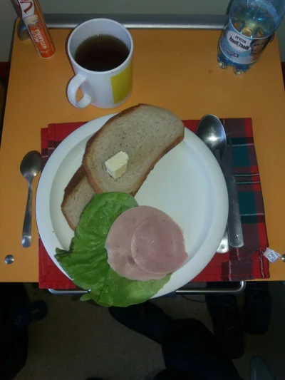 Kwassokles - #szpital #jedzenie #zdrowie kolacja raczej standard 2 kromki chleba kost...