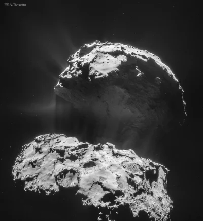s.....w - Czterokilometrowa kometa 67P/Czuriumow-Gierasimienko widziana wraz z gazami...