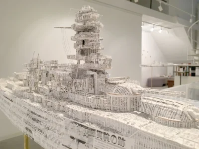 MajsterZeStoczni - Battleships by Atsushi Adachi constructed from newspaper
#statki ...