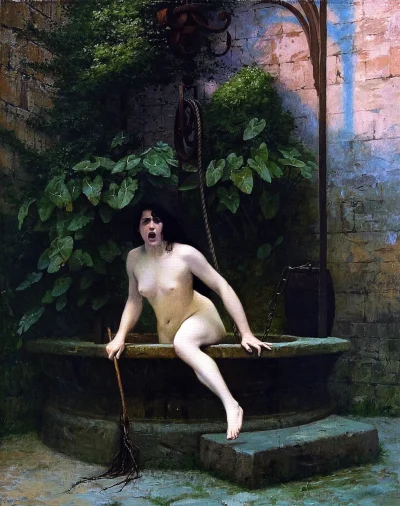 C.....l - Sztuka na noc:

Jean Leon Gerome, Prawda wychodząca ze studni, 1896, olej n...