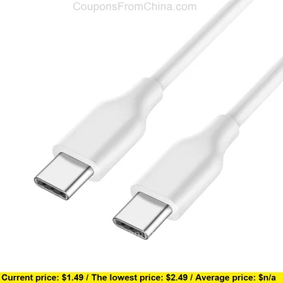 n____S - Bakeey 5A Type-C to Type-C Cable 0,5m - Banggood 
Cena: $1.49 (5,77 zł) + $...