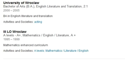 jajcek - @jajcek: Oczywiście liceum i studia skończone w Polsce.