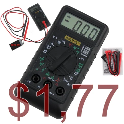 w_700d - Mini multimetr za $1,77 (~6,55zł) || bez refa
 #elektronikadiy #elektronika...