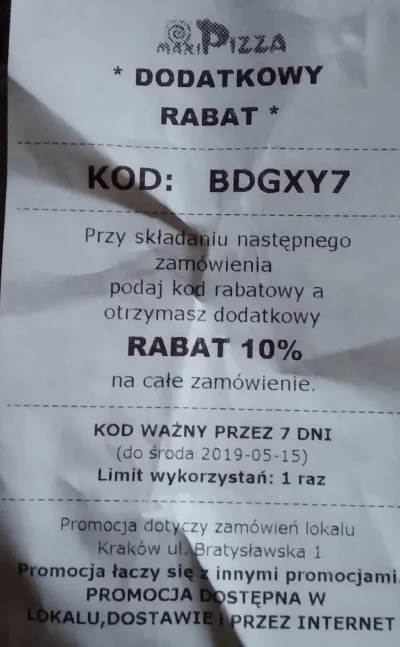 KattaK - Dziś odkopalem
#maxipizza #kodyrabatowe