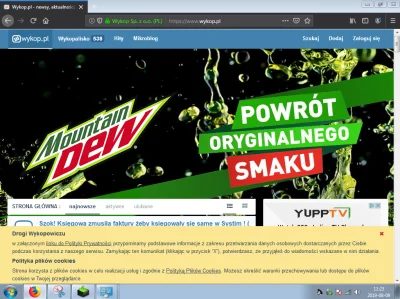 dzidek_nowak - A tak wygląda strona główna www.wykop.pl po otwarciu na świeżym system...