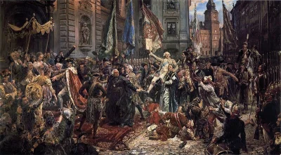 Dobrohoczy - "uchwalenie konstytucji 3 maja" - obraz Jana Matejki z 1891 roku przedst...