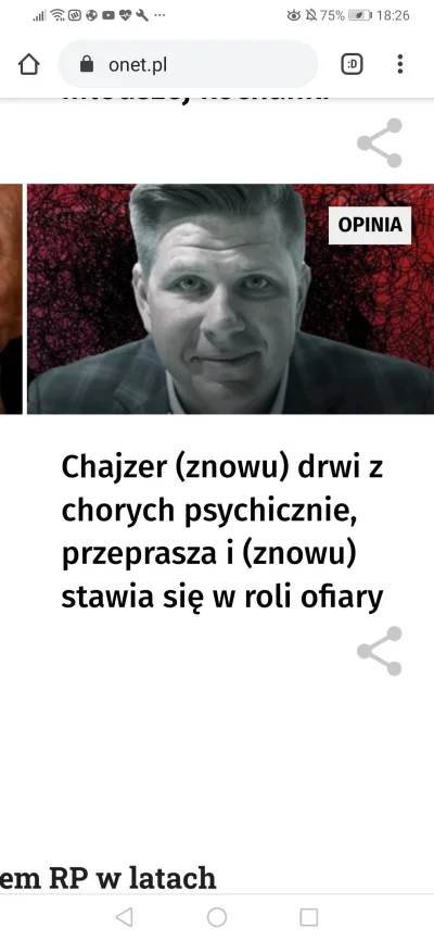 Megasuper - Już nawet Onet widzi to jego chamstwo #chajzer