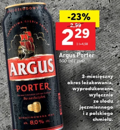 DonislawDev - "Argus Porter"

Wygląd: Ciemne piwo, lekko bordowe na początku, piana...