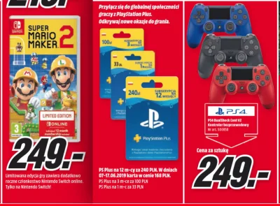 p.....e - PlayStation Plus za 168 w Media Markt od piątku.
#ps4