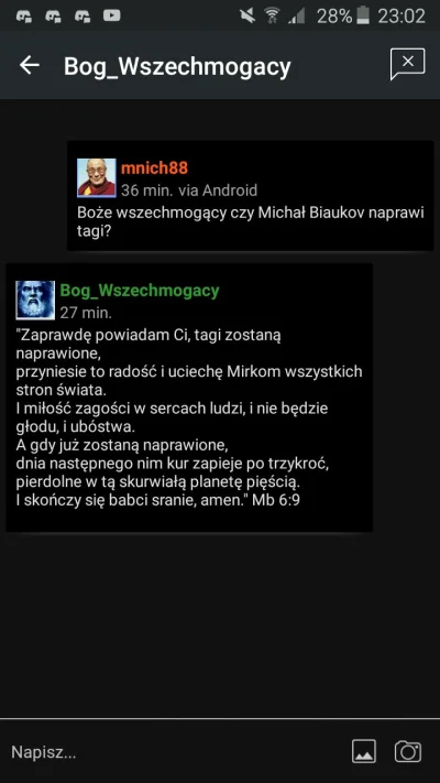 mnich88 - Mirki mamy to tagi zostaną naprawione jak głosi @Bog_Wszechmogacy ! Idźmy g...