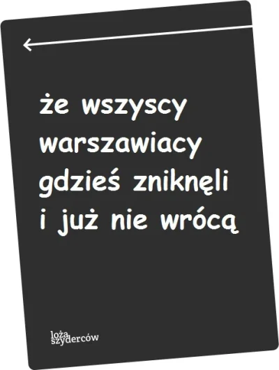 Niedowiarek - @loza__szydercow: