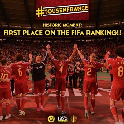 wiktorek_pl - Według najnowszego rankingu FIFA najlepszą drużyną świata będzie Belgia...
