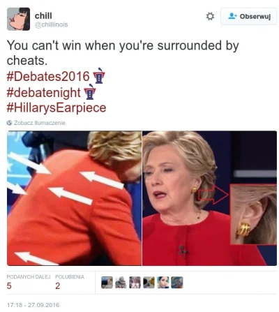 ilem - A Hillary ze słuchawką w uchu...
https://twitter.com/chiIIinois/status/780788...