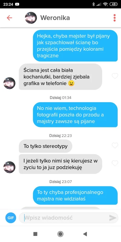 MorenkaKnight - XDD dodam że typiara mi dała superke 
#tinder #p0lka #logikarozowychp...