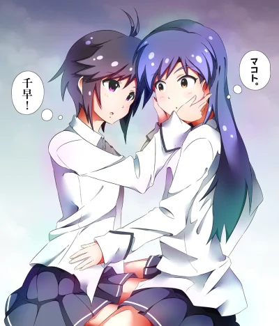 l.....f - #randomanimeshit #idolmaster #chihayakisaragi #makotokikuchi #yuri #pixiv #...