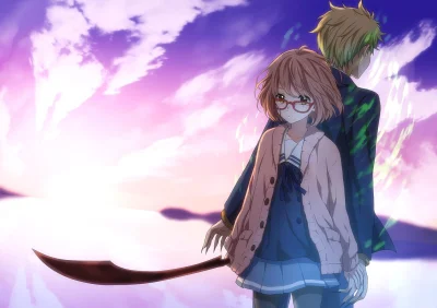 x.....c - #randomanimeshit #kyoukainokanata #miraikuriyama #kanbaraakihito #meganekko