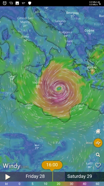 t.....t - Cyklon Tropikalny na Morzu Śródziemnym 
#pogoda #wiatr #wlochy #windsurfin...