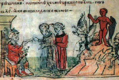 binuska - Włodzimierz I Wielki w 980 roku przekazuje swoje modlitwy Perunowi.

Ryci...