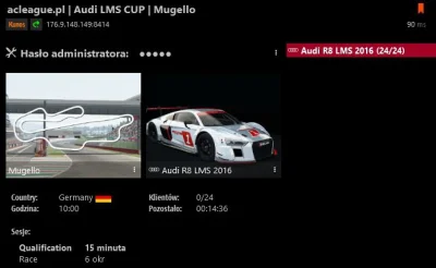 ACLeague - Zapraszamy na spontaniczne śmiganie, tym razem - Audi LMS 2016 na torze Mu...