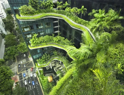dzika-konieckropka - Zielone tarasy w hotelu w Singapurze (｡◕‿‿◕｡)
#ogrodnictwo #hot...