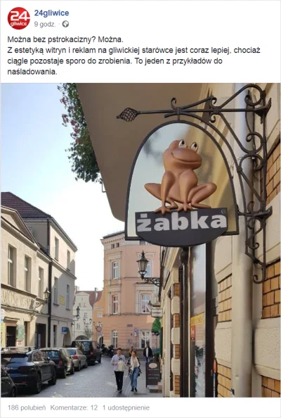 WuDwaKa - Czekoladowa żabka ʕ•ᴥ•ʔ

#gliwice #reklama #szyld #zabka