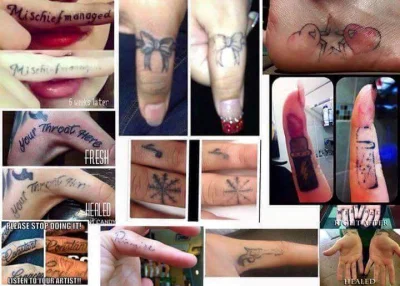 SScherzo - zdjęcie wyjaśniające bezsens robienia sobie tatuaży na palcach i niektóryc...