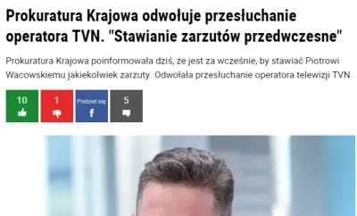 saakaszi - Prokuratura Krajowa odwołuje przesłuchanie operatora TVN. "Stawianie zarzu...