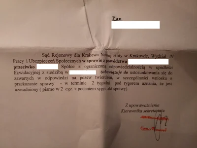 Pyrak - Mirki dostałem z sądu takie o to pismo, tu się nasuwa moje pytanie czy mam na...