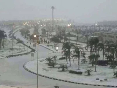 DajMinusTemuNaDole - Dziś w Kairze po raz pierwszy od ponad stu lat padał śnieg (co w...