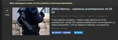 musztym - Niedawno wykopki zakopały dane policji z Niemiec o spadku przestępczości ja...