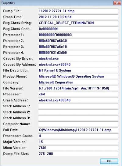 Python - @unknownPL: Tu masz wstawke z bluescreen viewera