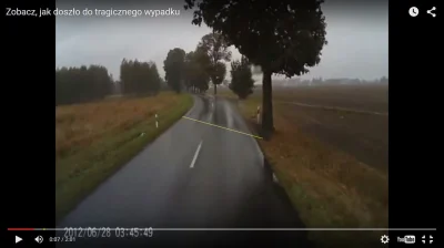 mmrado - Klasyczny aquaplaning - na zakręcie jest zmiana nachylenia drogi i woda spły...