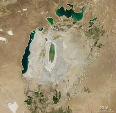 Rozpustnik - Na zdjęciu to co zostało z Jeziora Aralskiego. Dane z tego roku.