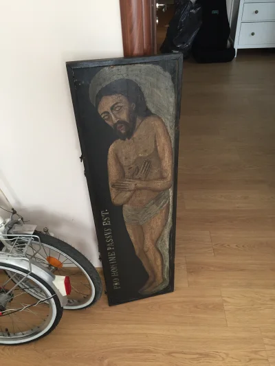 Wybroczyna - Znalazlem obraz Jezusa kolo śmietnika. Jest bardzo ładny, namalowany na ...