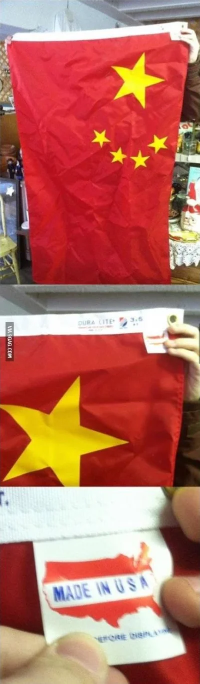 Aerin - Nie spodziewałem się takiej metki, to pewno fotomontaż #flaga #chiny #9gag