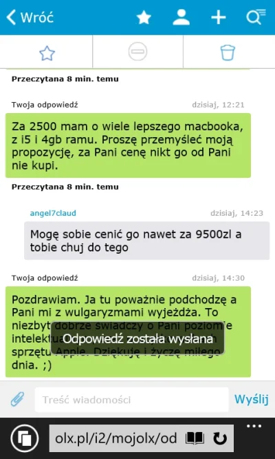 m.....i - Tak wygląda handlowanie na #olx.

SPOILER

#apple #bekazpodludzi #logik...