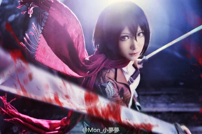 lmao - #randomanimeshit #snk #shingekinokyojin #attackontitan #cosplay #mikasa