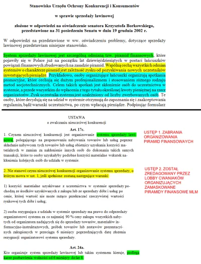 renalum - @nikani: Zapis w ustawie, który pomaga oszustom organizować MLMowe piramidy...