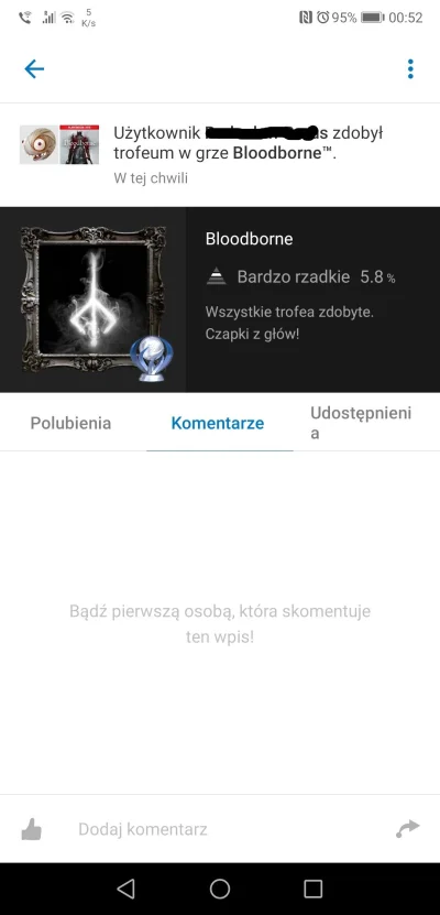 CzuapDeBejs - Przechodząc kolejny raz Bloodborne z ciekawości sprawdziłem jakich trof...