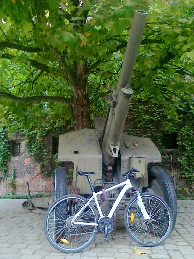 deryt - Aby rower był bezpieczny najlepiej jest przypiąć go do POTĘŻNEJ armaty.
#heh...